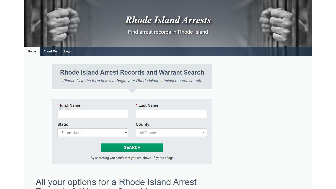Rhode Island Arrest Records and Warrant Search